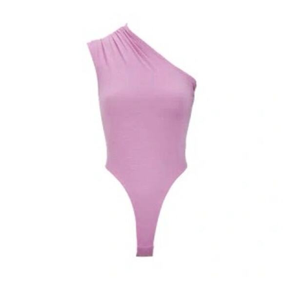 NWT Miaou Jade One Shoulder Bodysuit in Violet Purple Sz. S - Picture 3 of 9